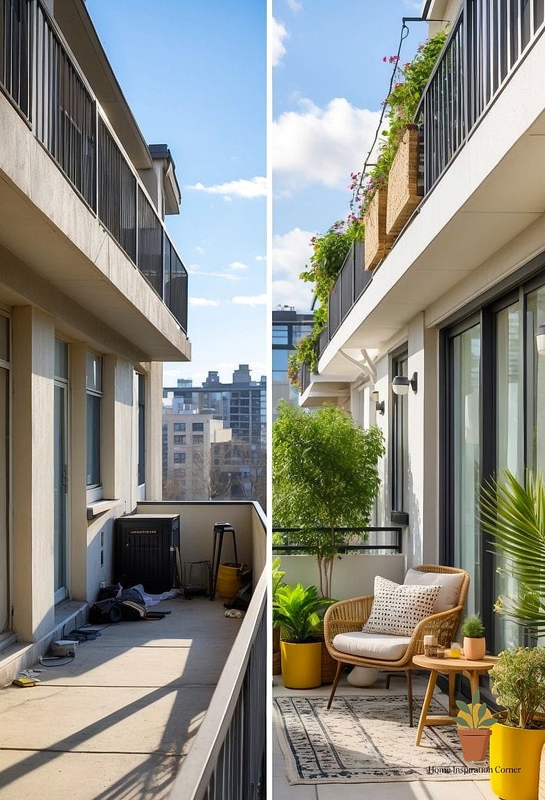 Neglected Balcony Ceiling Gets a Statement Update