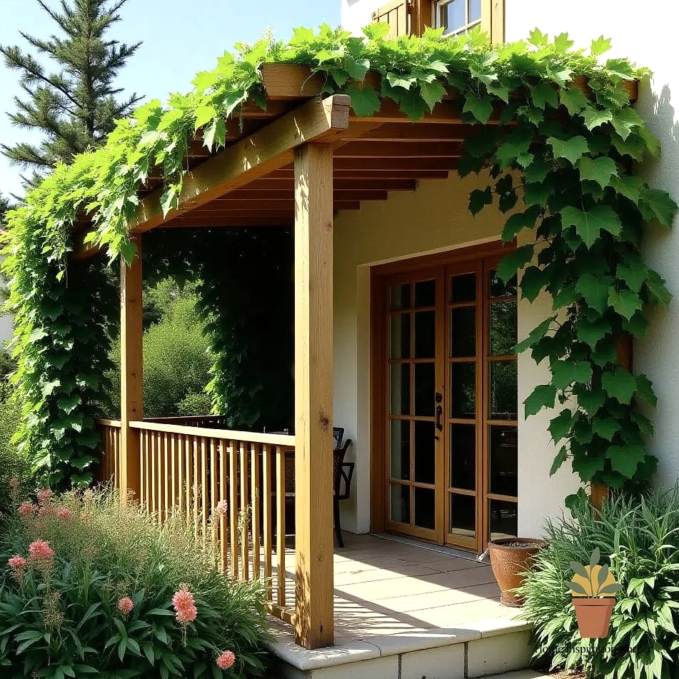 Pergola with Climbing Vines