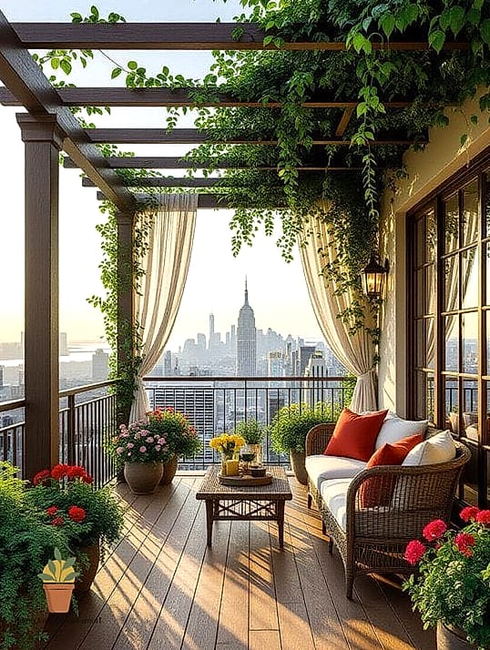 9 Creative Big Balcony Ideas Ideas You Haven't Seen Before 5 A Pergola or Shade Sail for Instant Definition