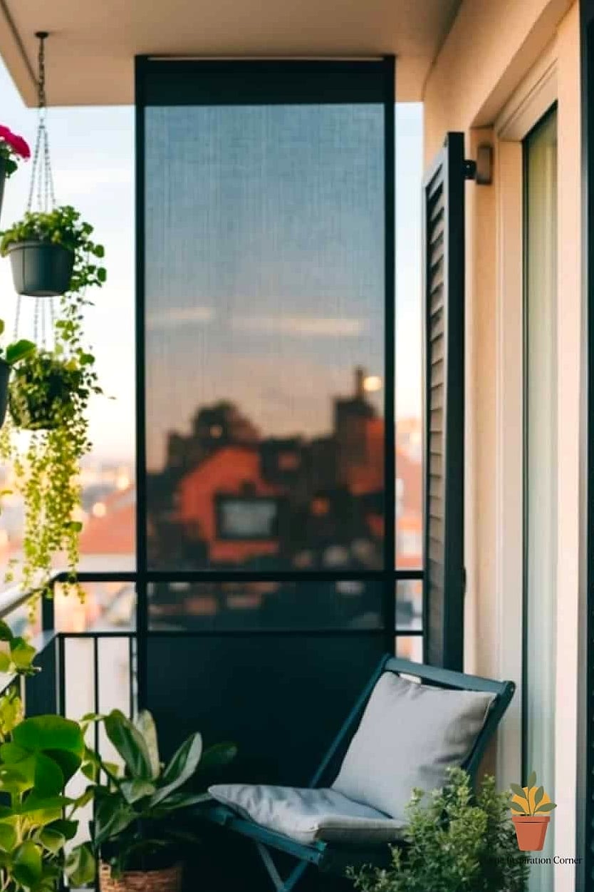 Privacy Screen with Bamboo Panels