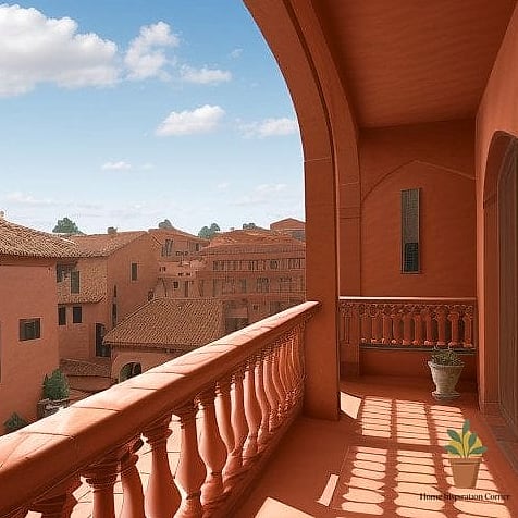 18 Balcony Tiles Ideas That Will Transform Your Space 16 Rustic Red Brick-Look Tile