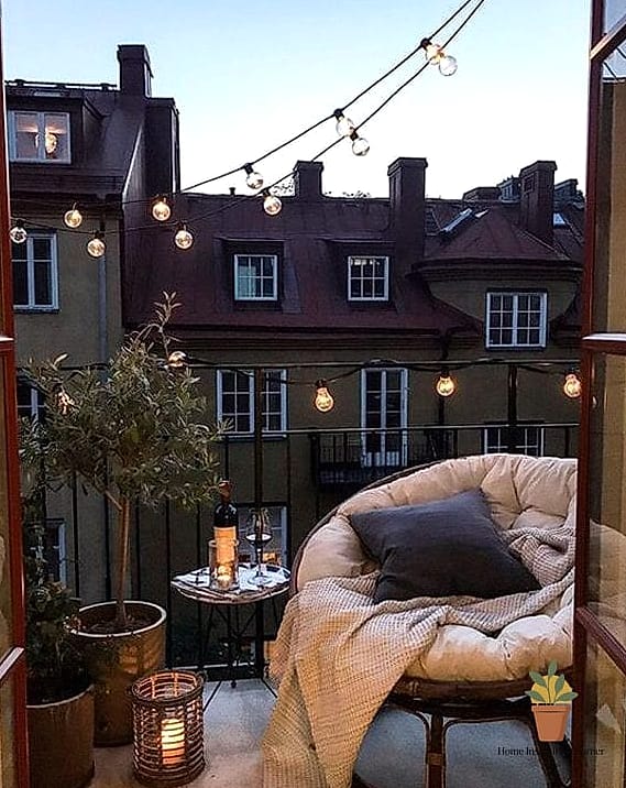 The Scandinavian Light and Wood Balcony