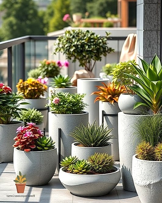 Sculptural Planters in Varying Heights