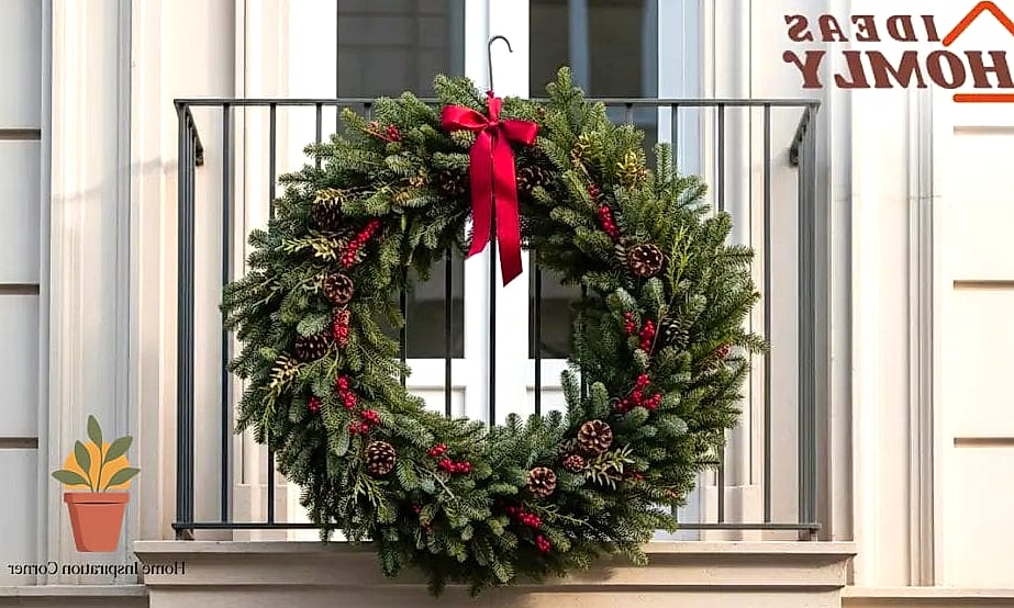A Seasonal Wreath or Garland on the Door Frame