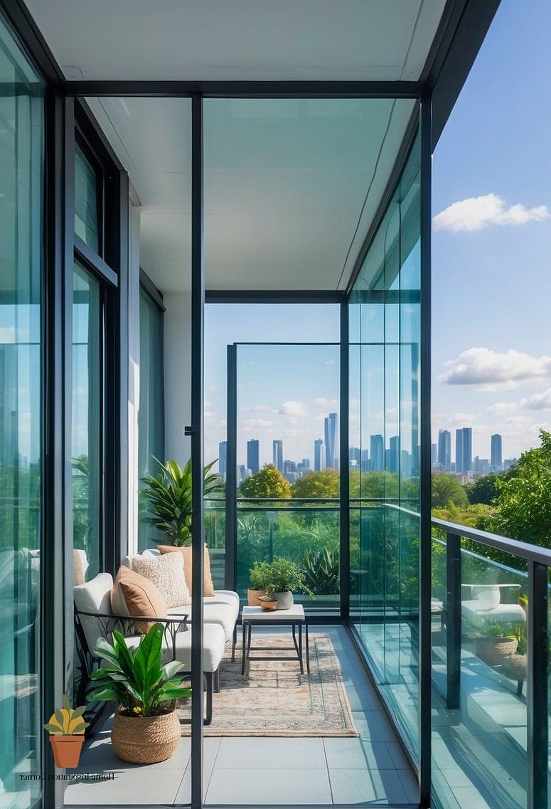 Sleek Modern Enclosure with Black Frames