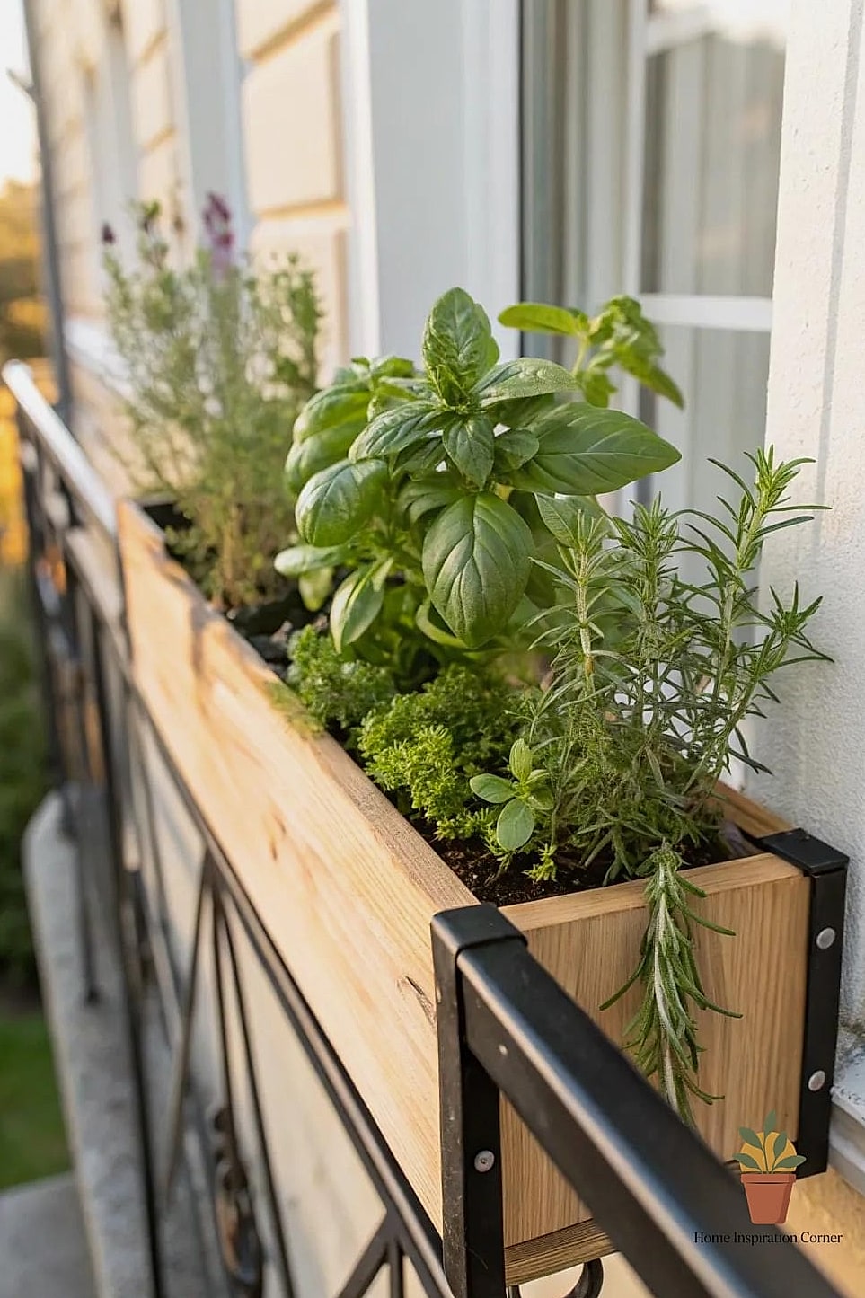 A Small Herb Garden in the Window Box