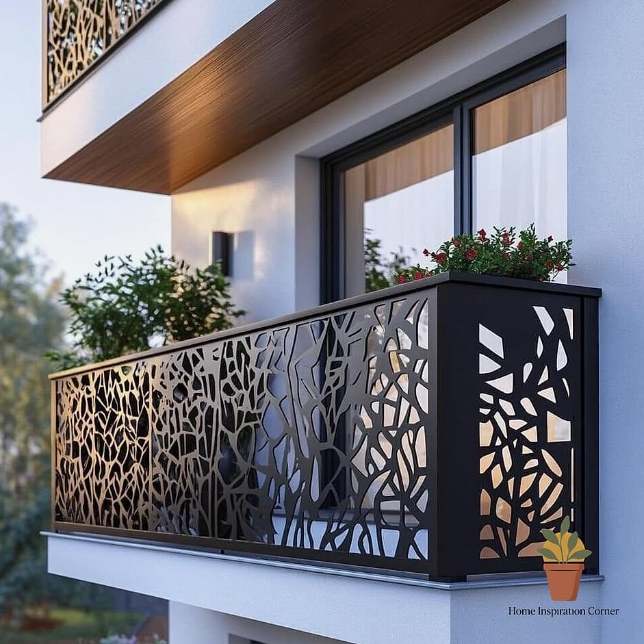 Solid Metal Panel to Perforated Privacy Screen