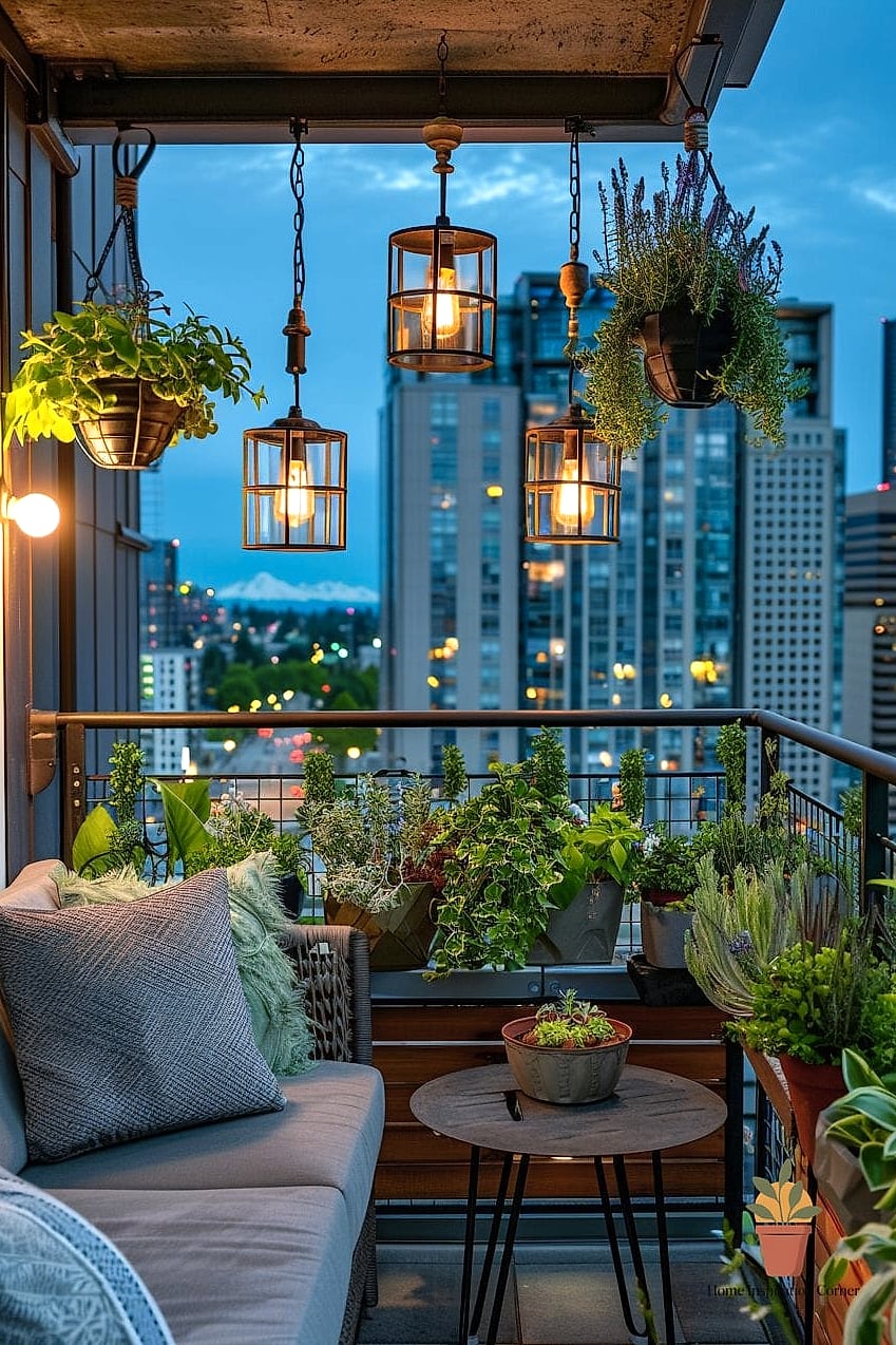 13 Small Balcony Decor Ideas From Homes We Absolutely Love 8 A Statement Outdoor Cushion or Two