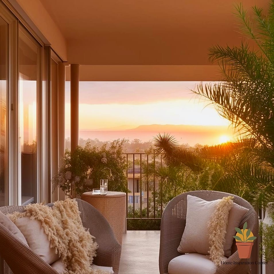20 Small Balcony Looks We're Obsessed With This Year 15 Sunset-Ready Daybed Corner