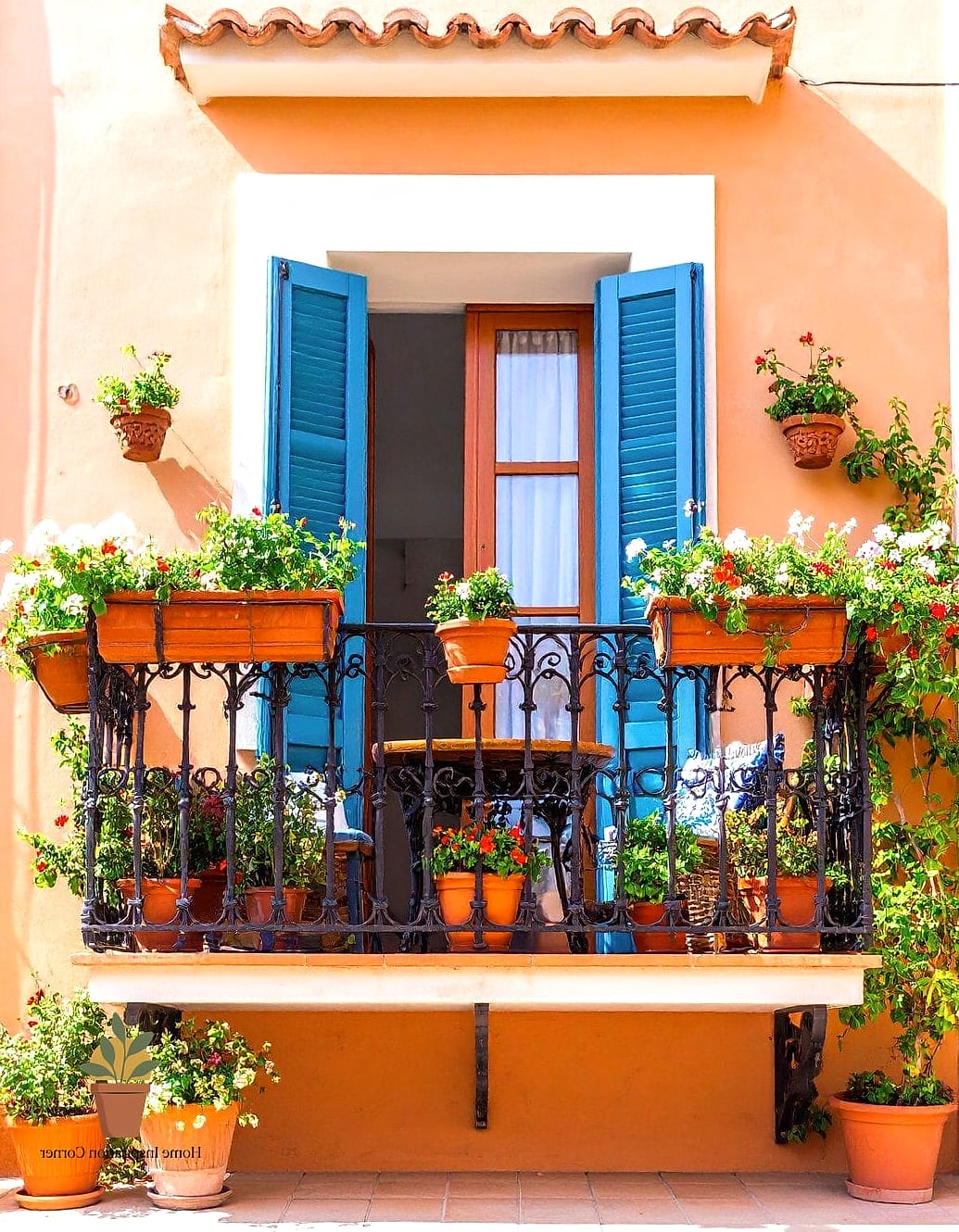 Terracotta and Rattan Mediterranean Corner