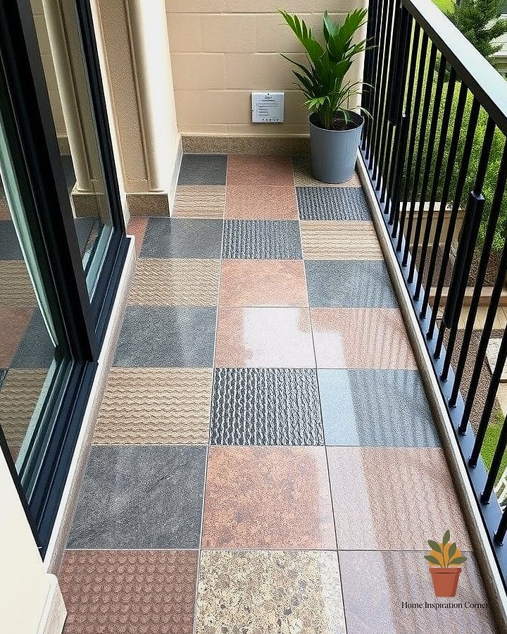 18 Balcony Tiles Ideas That Will Transform Your Space 9 Textured Anti-Slip Tiles
