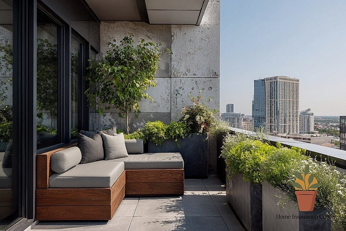 Textured Concrete Planters in Varying Heights