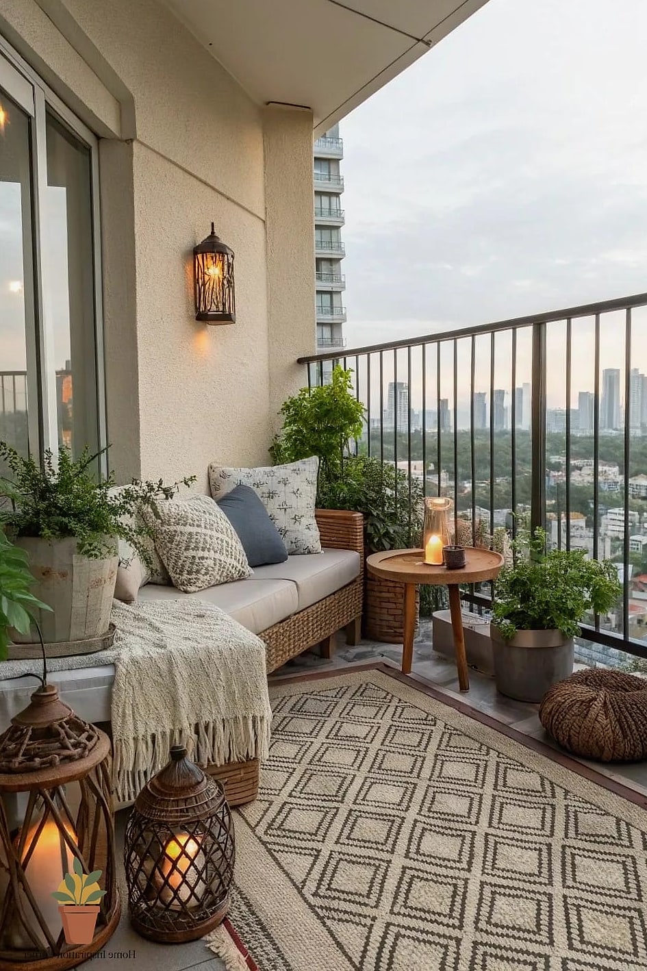 10 Creative Balcony Ideas House Ideas You Haven't Seen Before 11 A Textured Rug Layered Over Outdoor Tile