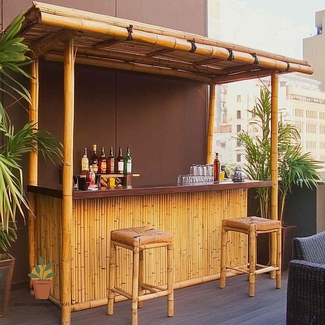 15 Balcony Bar Ideas From Homes We Absolutely Love 11 The Tiki-Inspired Tropical Bar