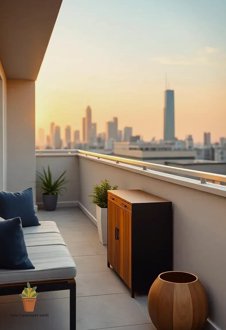 17 Rooftop Terrace Ideas That Will Transform Your Space 14 Use Weatherproof Storage Benches