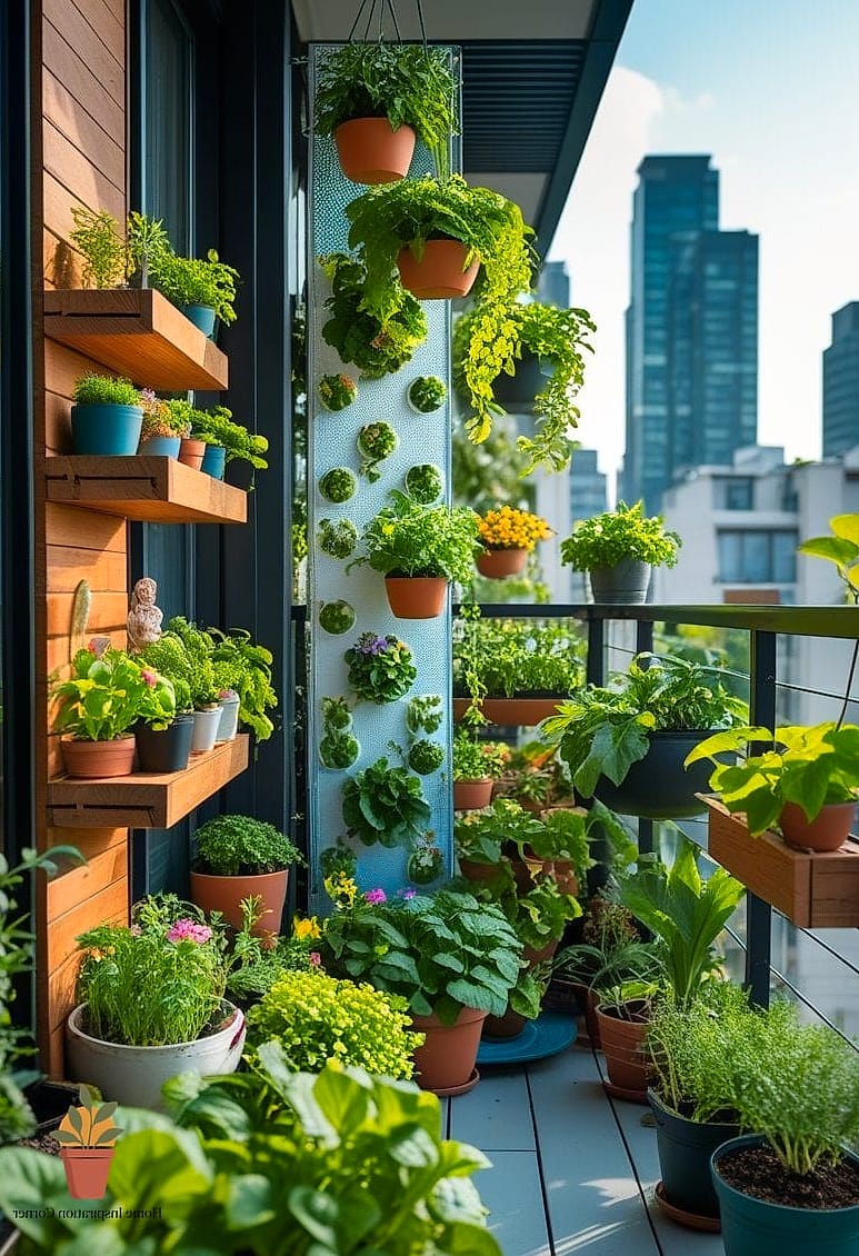 10 Creative Balcony Ideas House Ideas You Haven't Seen Before 3 A Vertical Herb Wall Using Repurposed Gutters