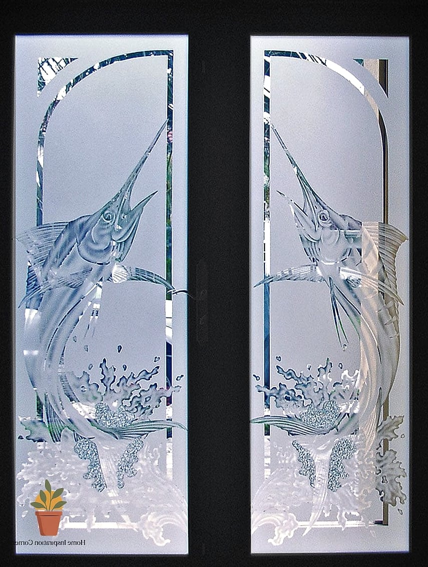 17 Etching Glass Design For Balcony Ideas That Work in Any Size Home 7 Vertical Line Etching