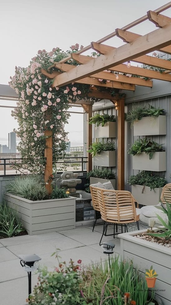 17 Rooftop Terrace Ideas That Will Transform Your Space 6 Go Vertical with a Living Wall