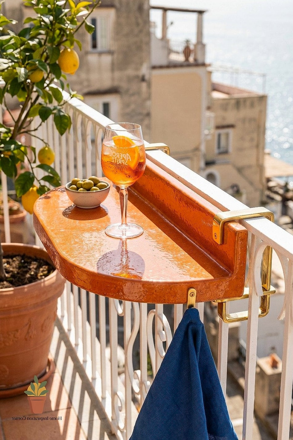 15 Balcony Bar Ideas From Homes We Absolutely Love 6 Vintage Tray Table Bar