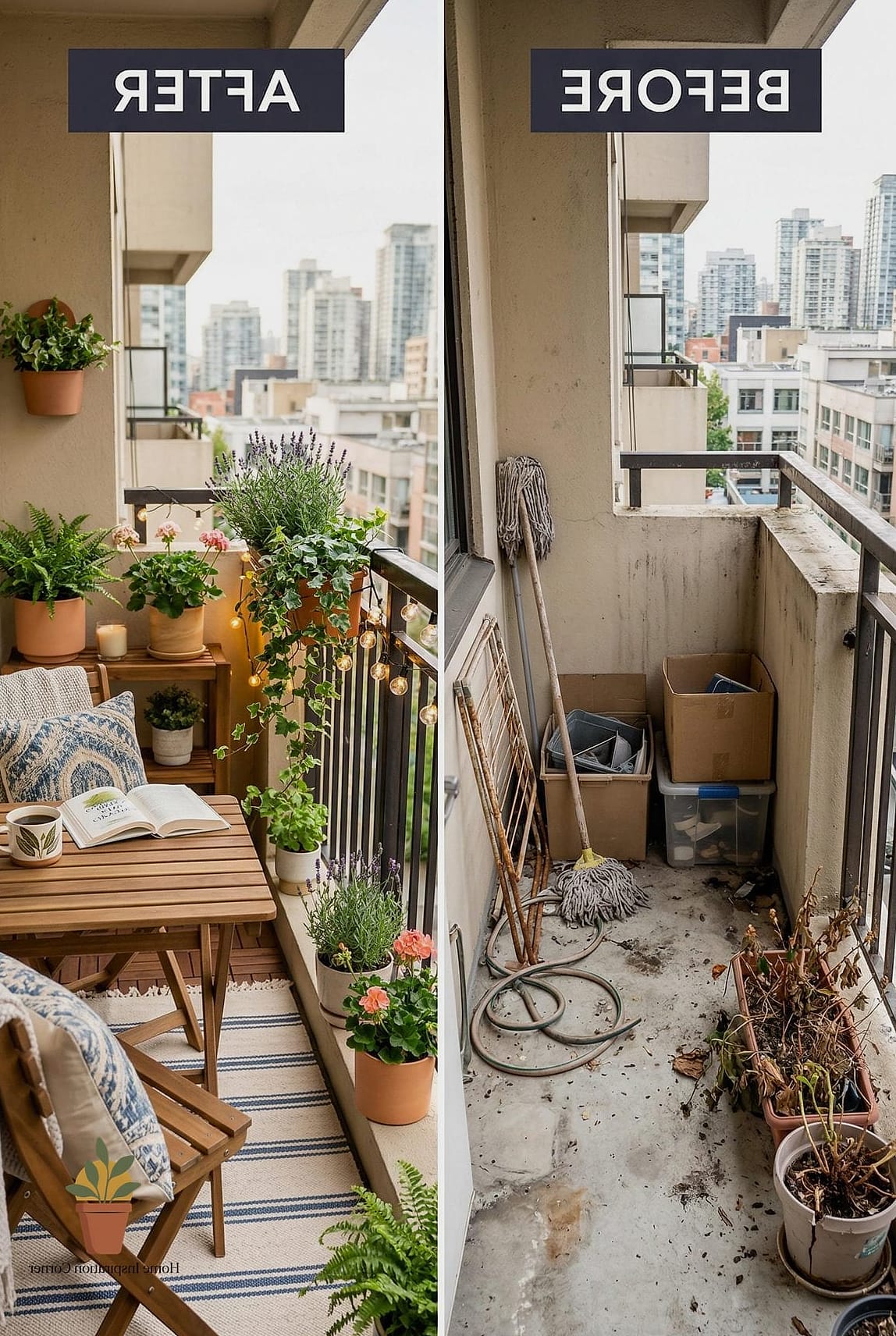 Wasted Vertical Wall Space Turns Into a Herb Garden