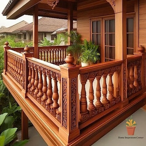 Wood Railings with Natural Grain