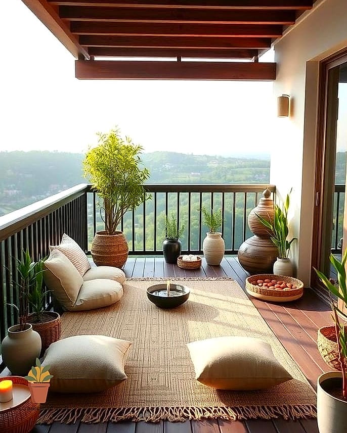 10 Balcony Decoration Inspiration Boards You'll Want to Copy 7 The Zen Meditation Corner