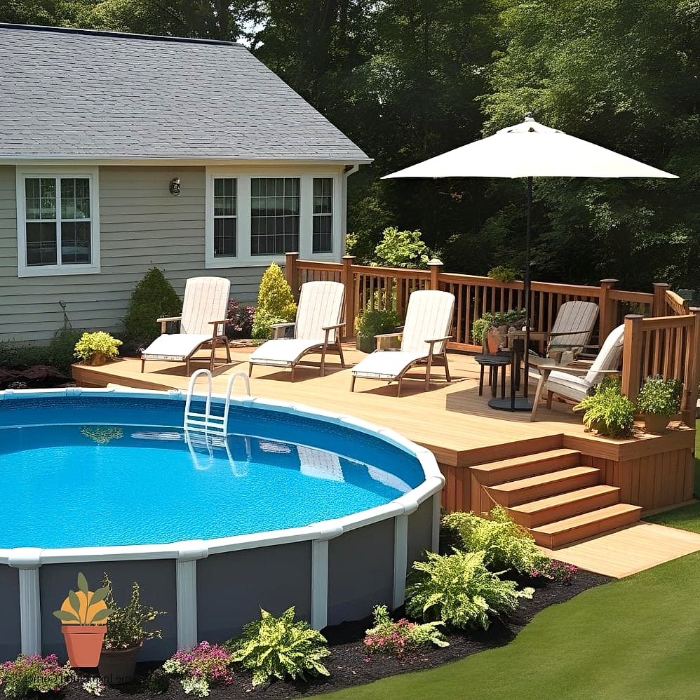 Above-Ground Pool with Deck