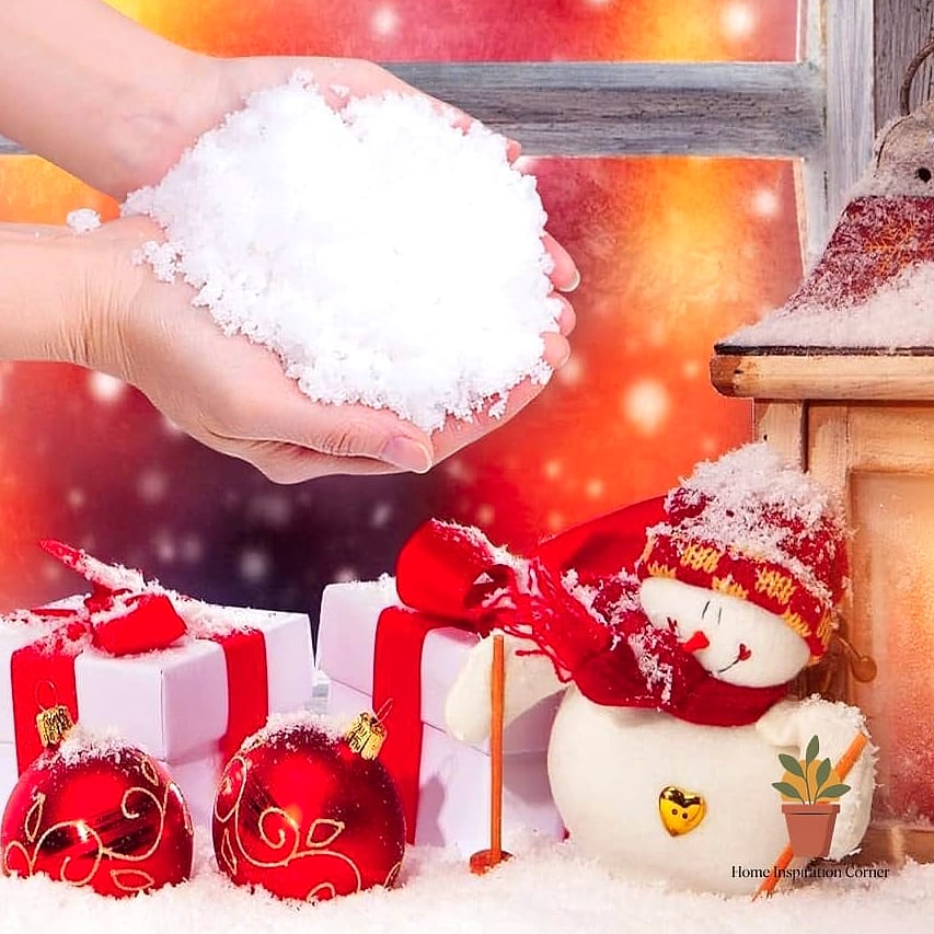 Add a Faux Snow Accent for Contrast