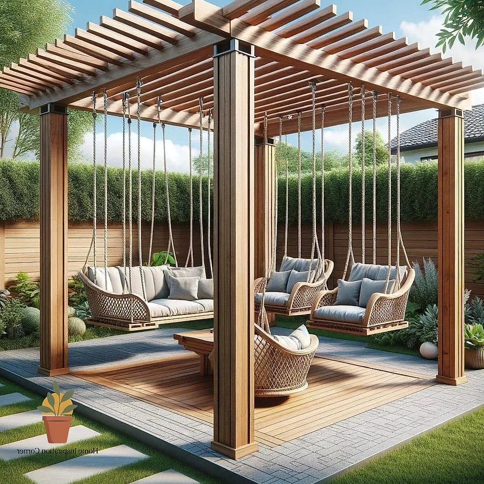 Add a Pergola Swing Bench