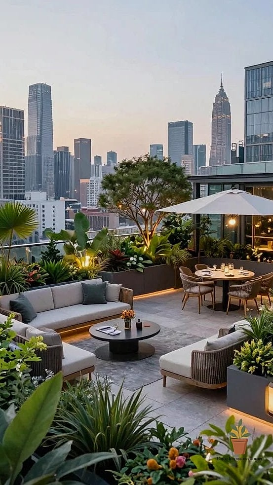 11 Penthouse Garden Rooftop Terrace Tips From Top Interior Designers 12 Add Personal Touches So It Doesn't Feel Like a Hotel Rooftop