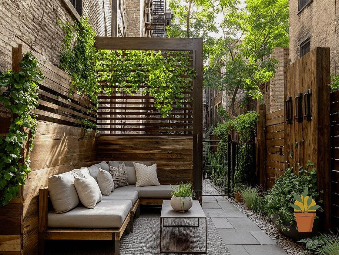 Add a Privacy Screen With Slatted Wood