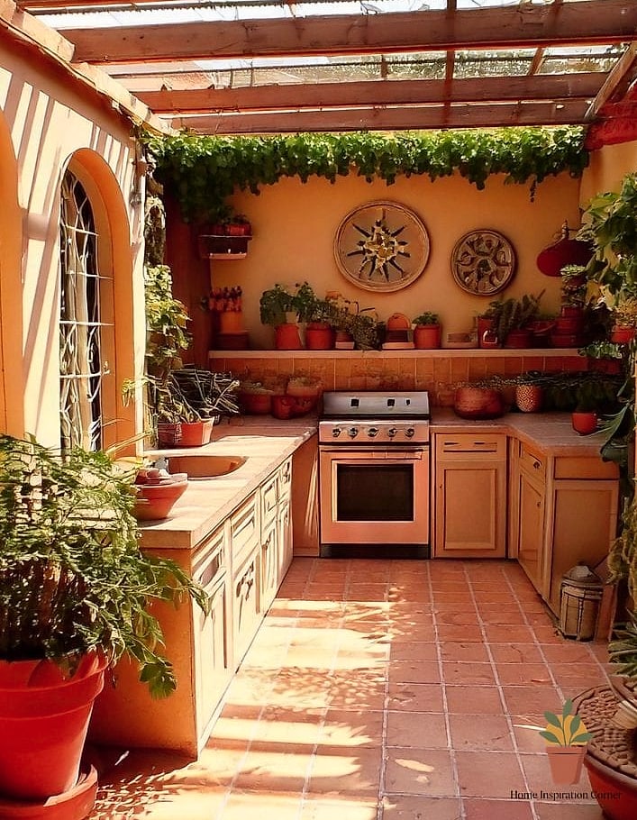 19 Patio Interno Ideas That Are Both Stylish and Practical 14 Add a Small Kitchen Garden