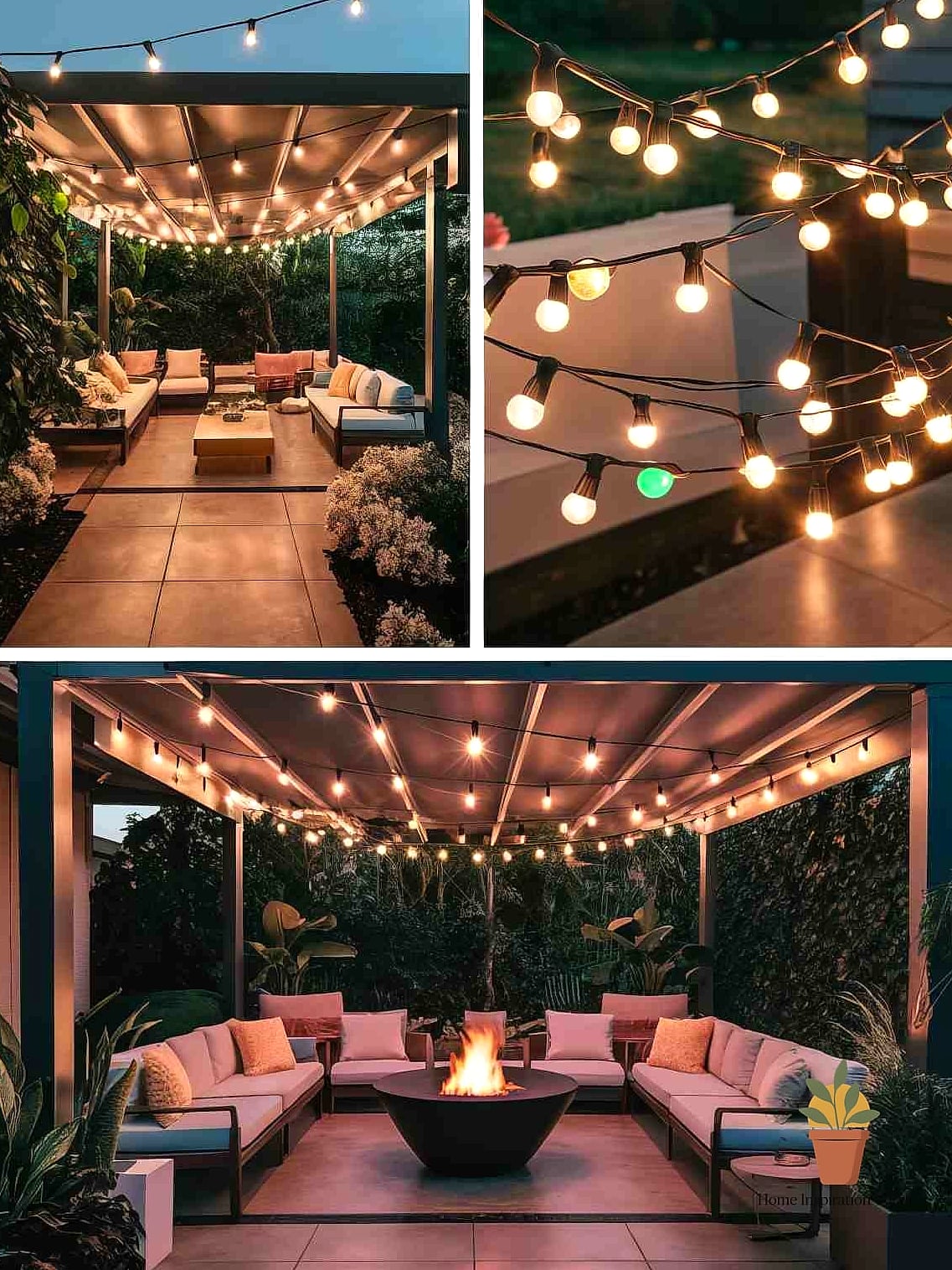 Add String Lights for Evening Ambiance
