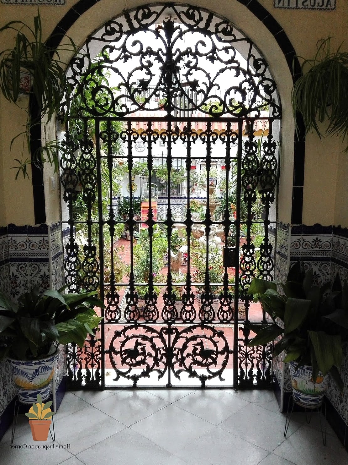 21 Creative Patio Andaluz Ideas You Haven't Seen Before 18 Antique Door Repurposed as a Garden Gate