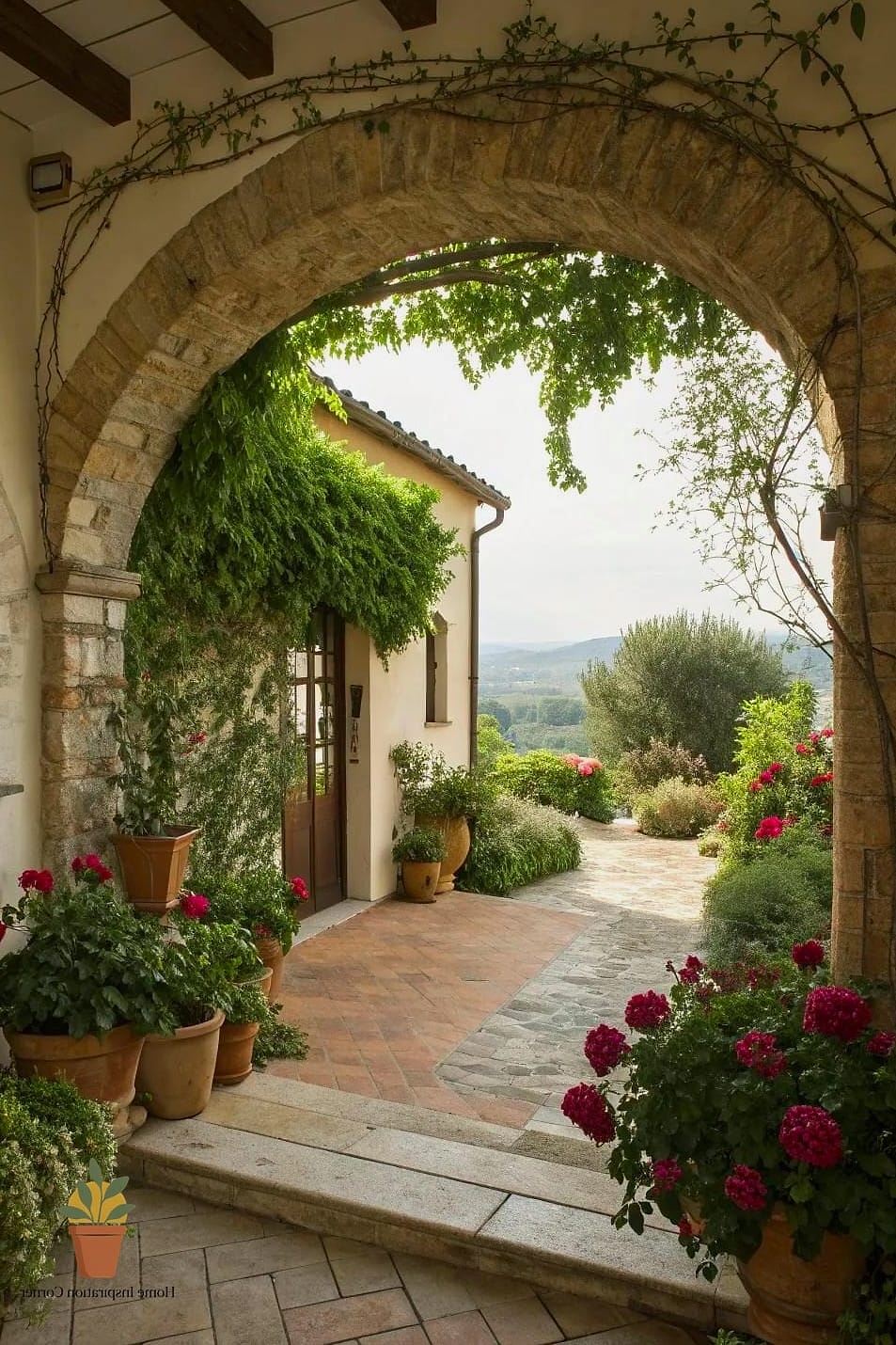 Arched Doorways or Openings Leading Outside