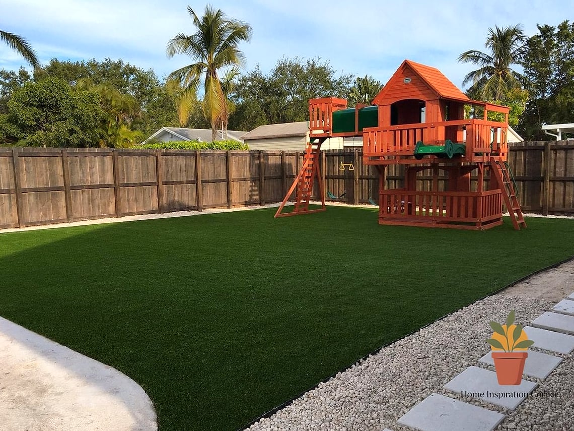 Artificial Turf Zone for Low-Maintenance Play