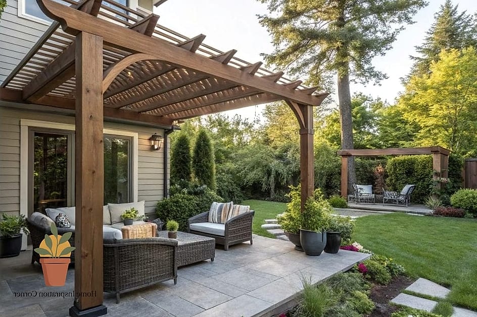 Attached Pergola Off the House