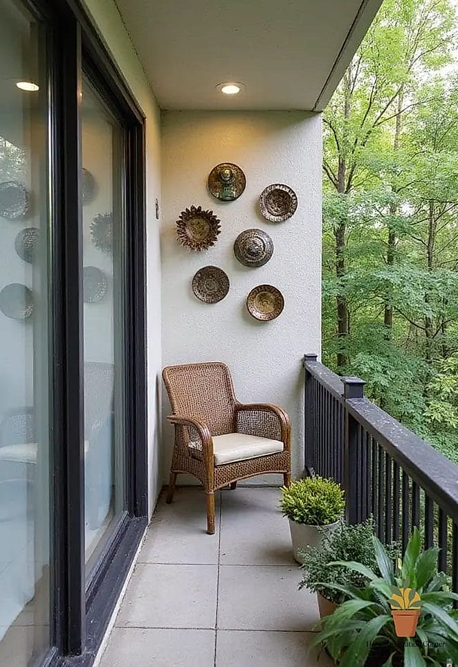 Awkward Narrow Balcony Becomes a Functional Vertical Lounge
