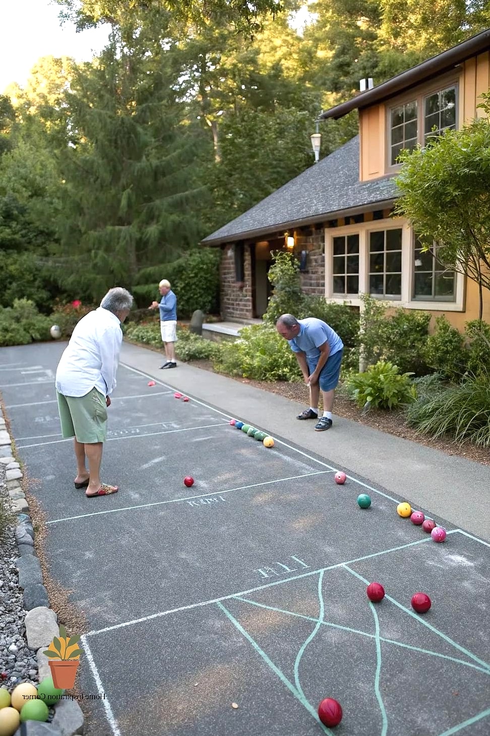 Backyard Bocce Ball or Lawn Game Court