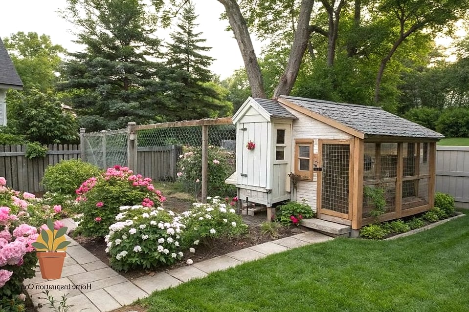 Backyard Chicken Coop with a Garden Combo