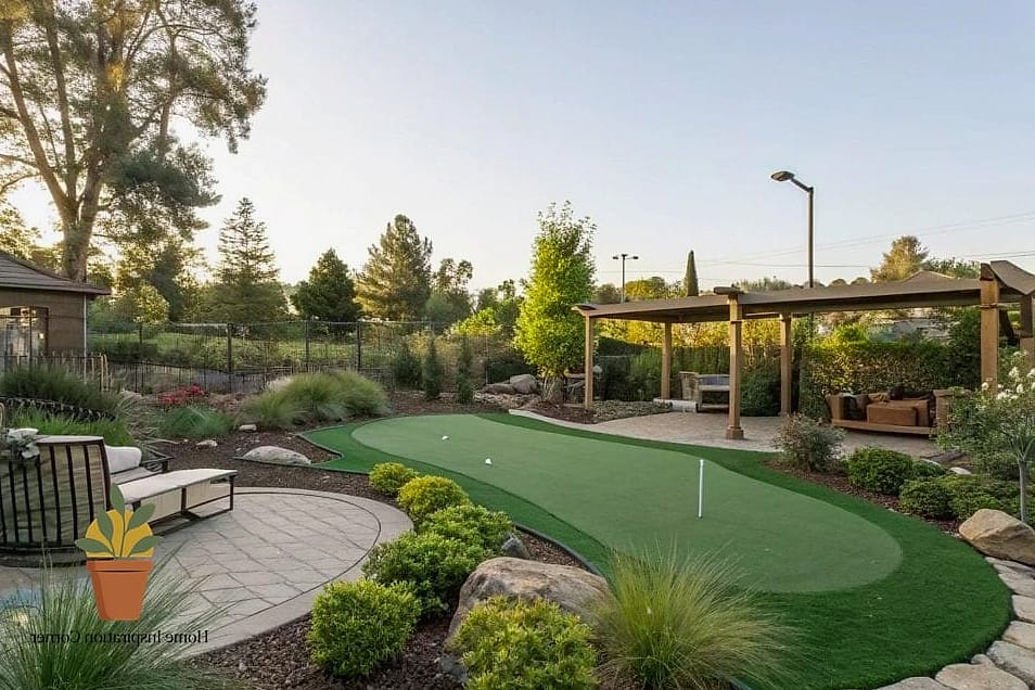 22 Backyard Inspiration Designs That Maximize Style and Function 18 Backyard Putting Green or Bocce Court
