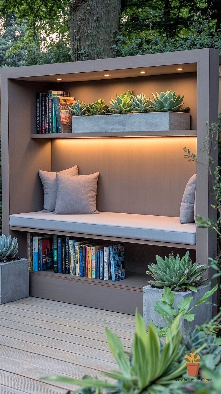 Backyard Reading Nook with Canopy Daybed