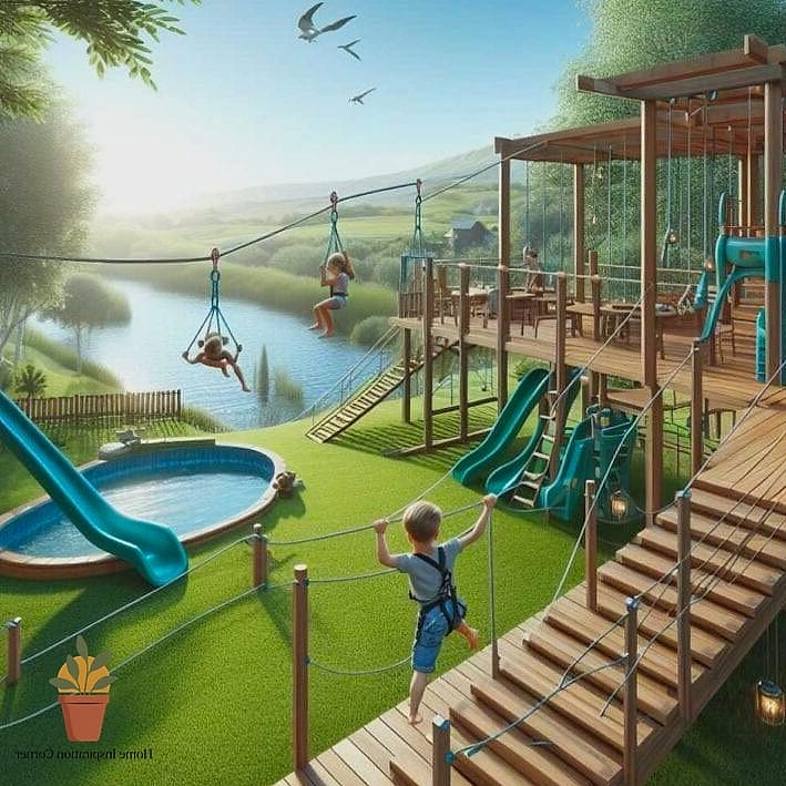 Backyard Zipline for Bigger Kids