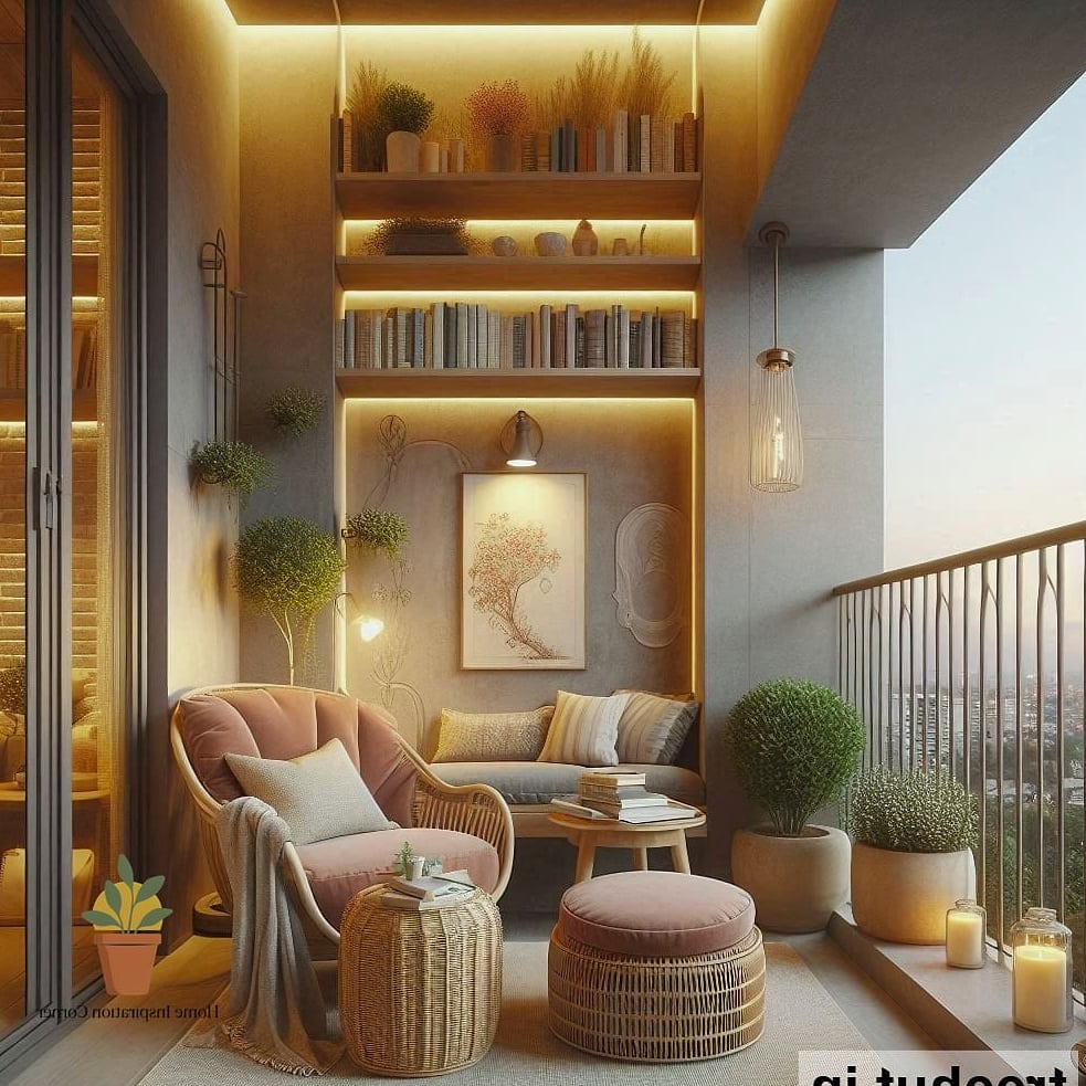 23 Balcony Decoration Ideas Looks We're Obsessed With This Year 23 Balcony Reading Nook