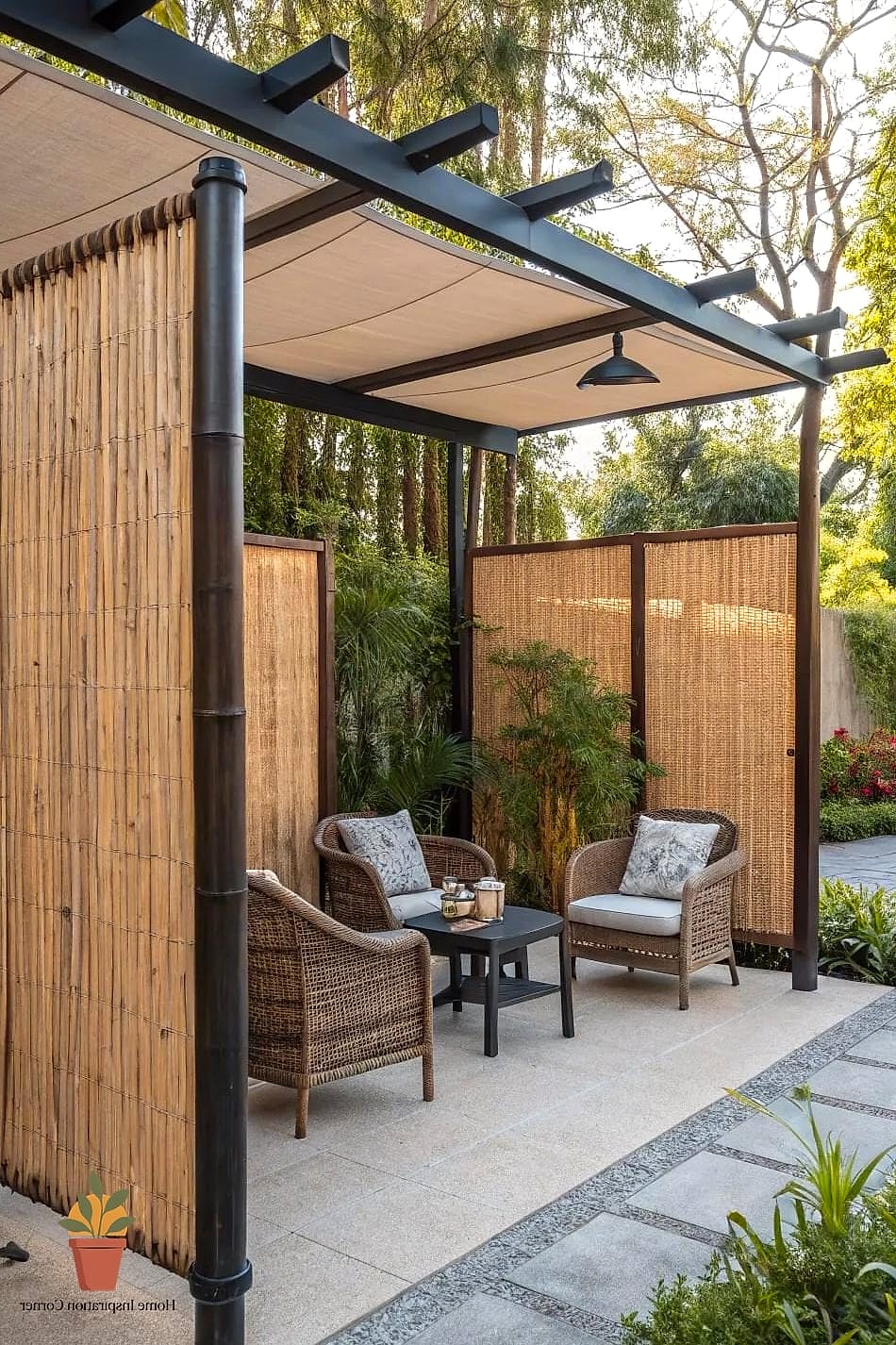 Bamboo or Reed Fencing Overhead