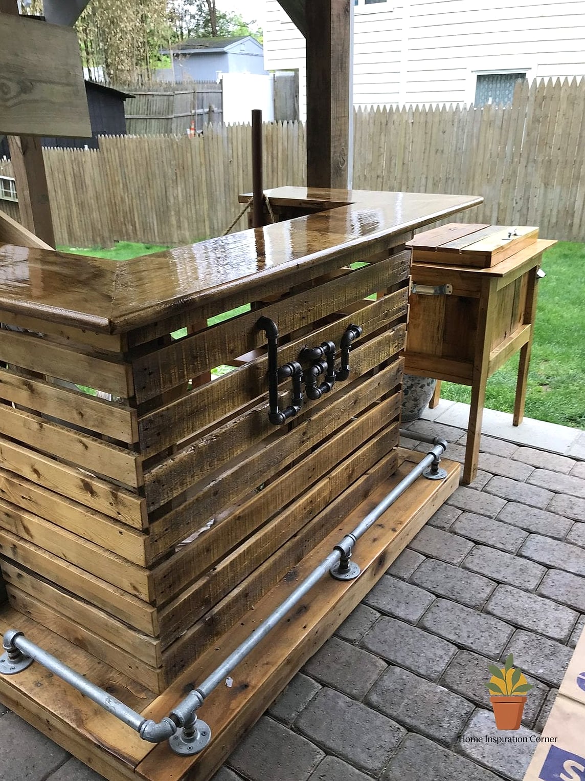 30 Backyard Bar Ideas Designs That Maximize Style and Function 24 Bar with Built-In Ice Chest
