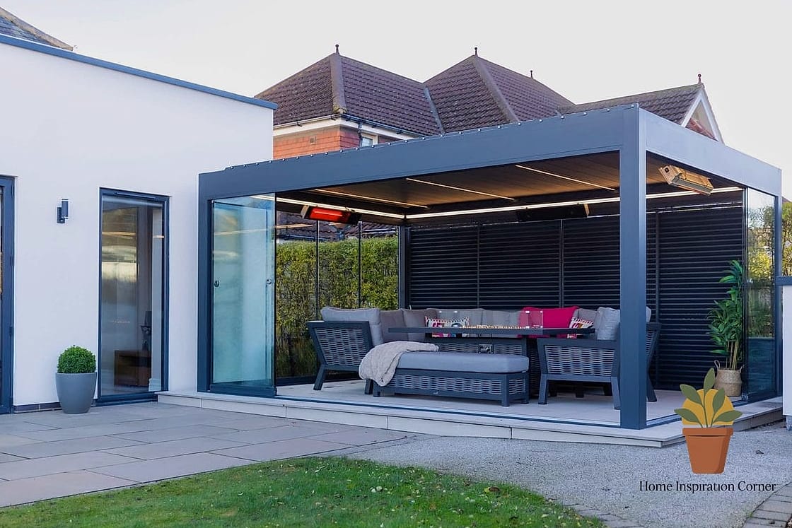 Bifold Doors Paired with a Covered Pergola