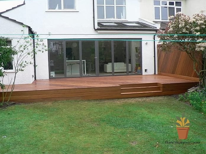Bifold Doors with a Raised Deck Extension