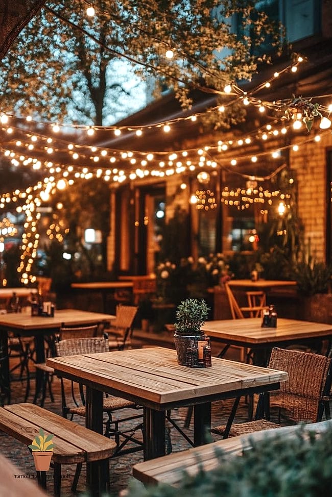 Bistro String Lights Overhead