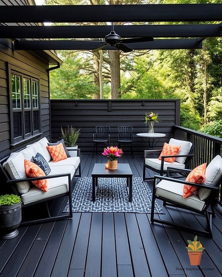 30 Deck Colors Ideas Paint Looks We're Obsessed With This Year 8 Black Deck Boards
